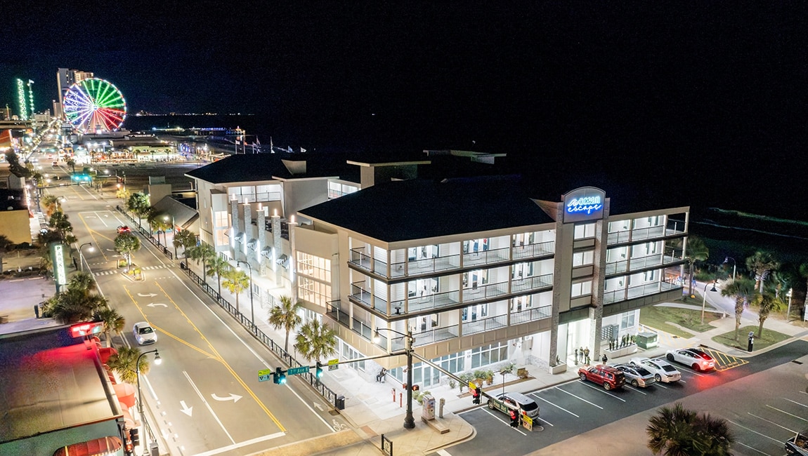 Boardwalk at night
