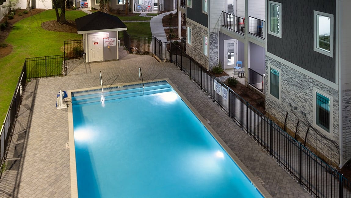 pool at night